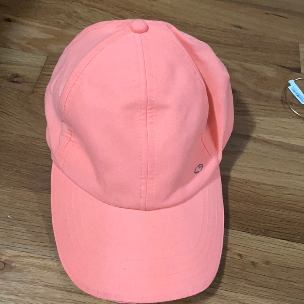 Neon orange baseball cap